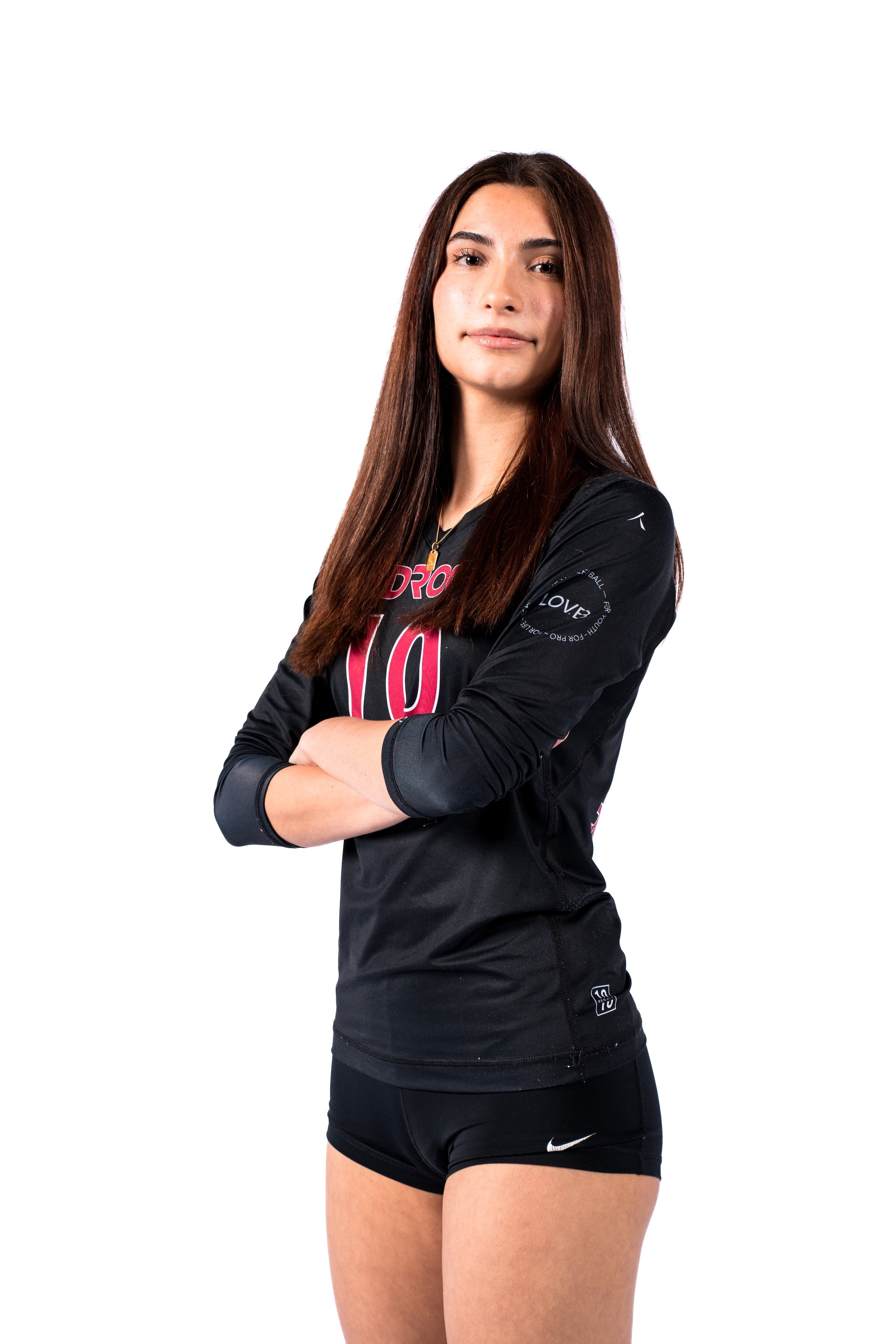 Individual athlete portrait on white backdrop
