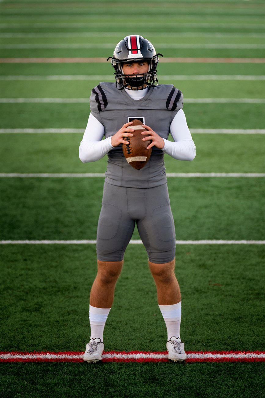 Football player on a field