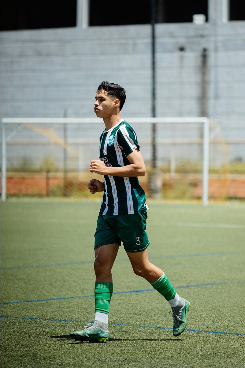 Soccer player running during a match