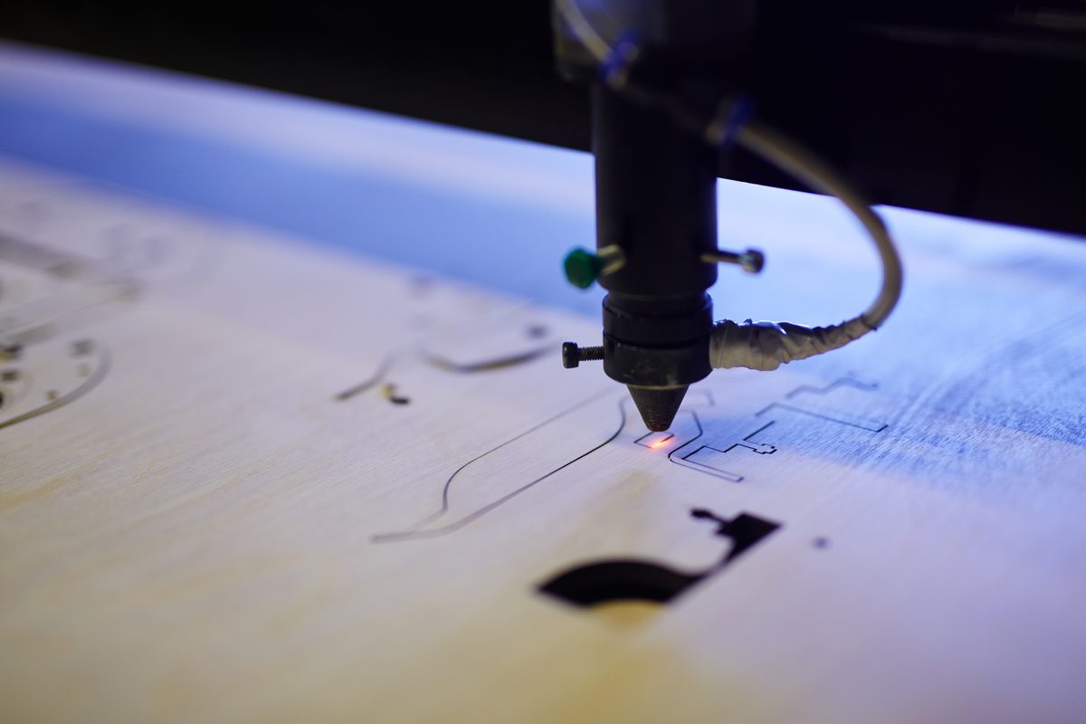 Laser engraver etching material